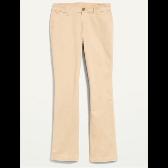 Old Navy Mid Rise Boot Cut Khaki Pants - Picture 3 of 9